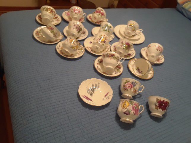 Vintage Tea Cups and Saucers