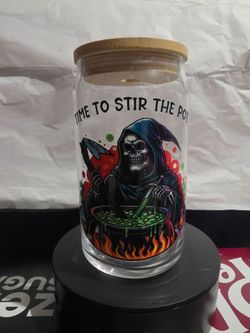 Time to Stir the Pot Glass Can Cup