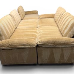 LIKE NEW Modular Yellow Nude Gold Couch Sofa Sectional Set