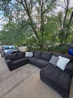 Free Delivery - Dark Gray Sectional