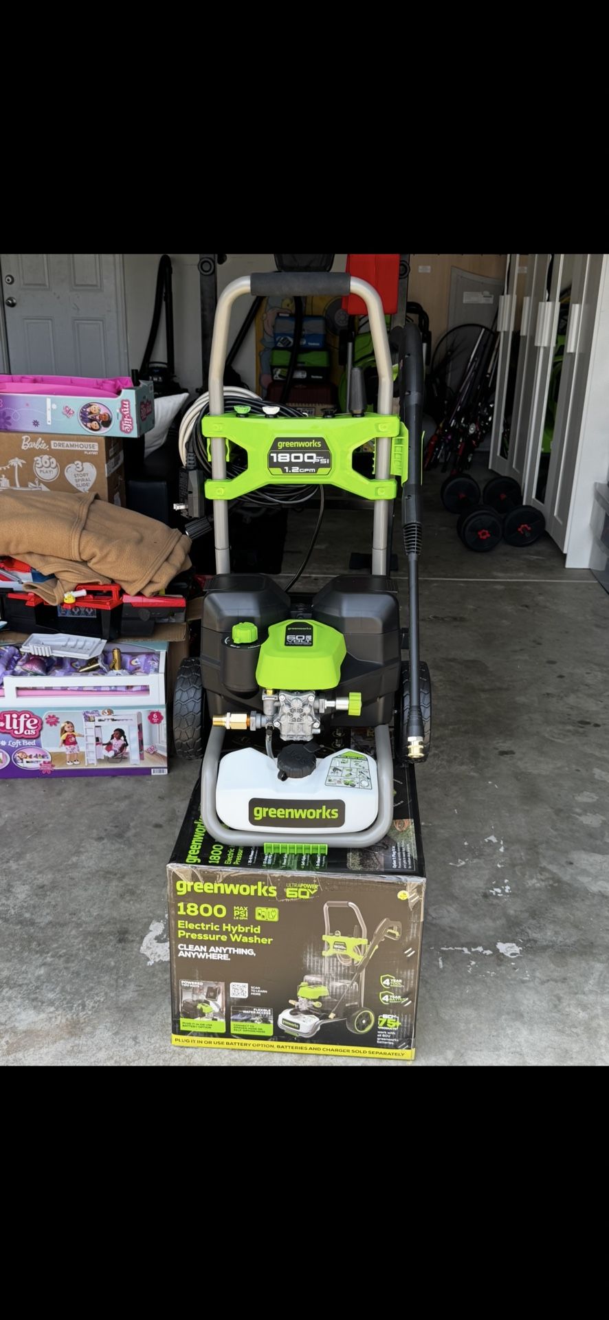 Greenworks 60 Volt Pressure Washer 1800 Psi