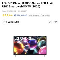 LG 55 Class UA7050 TV