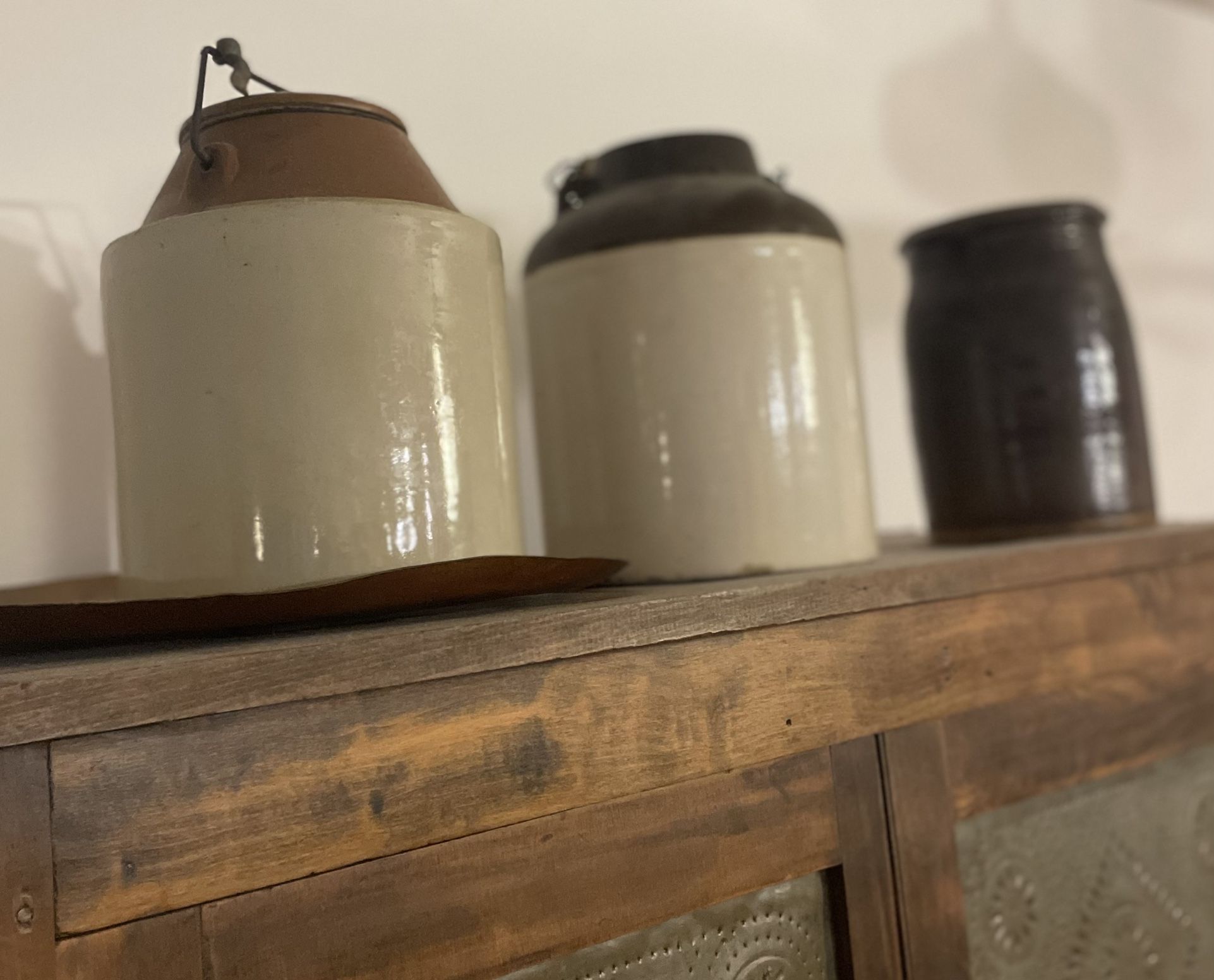 Antique Stoneware Crock Jars  