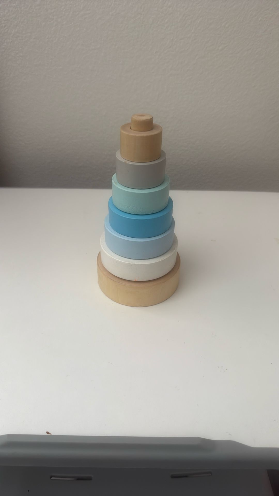 toddlers kids wooden stacking tower