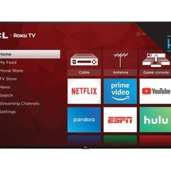 75 Inch TCL TV With A Soundbar - Broken Backlight