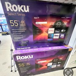 55 Roku Tv Smart 4k HDTV In Box 6 Month Warranty.  Free Delivery. 