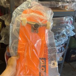 Globe Goodstock Complete Pro Skateboard 8.125” Neon Orange 