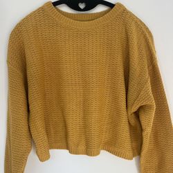 Yellow Cropped Sweater