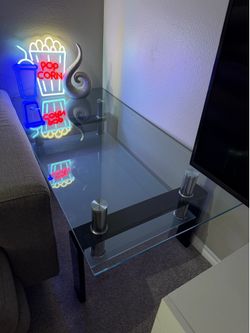 Glass two-tier coffee table!