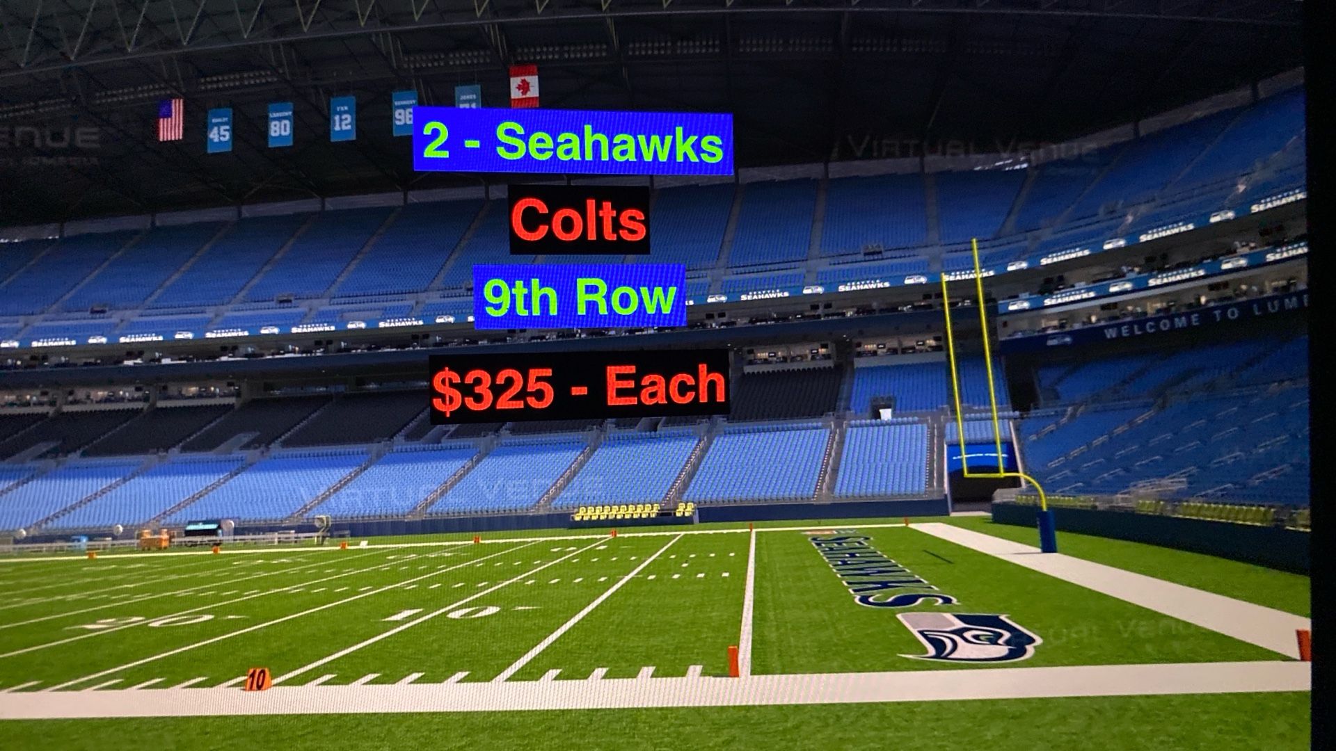 Seahawks Colts Tickets