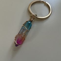 Rainbow crystal keychain