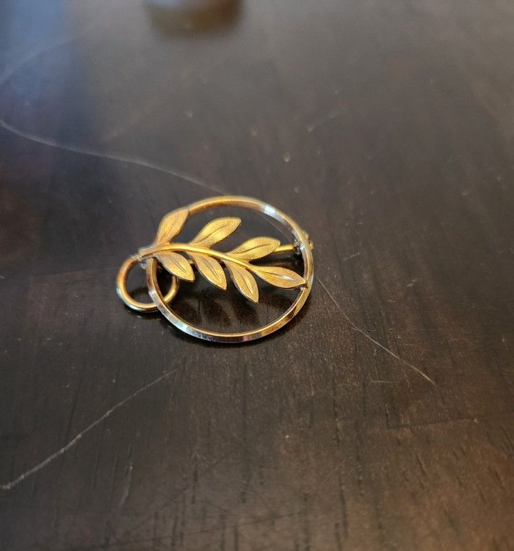 Vintage Leaf PIN 14K G.F.