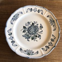 Vintage Metlox Poppytrail Blue & White Dinner Plates (Set of 4)