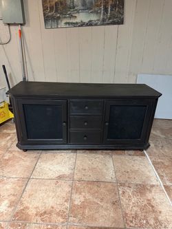 Black media TV stand