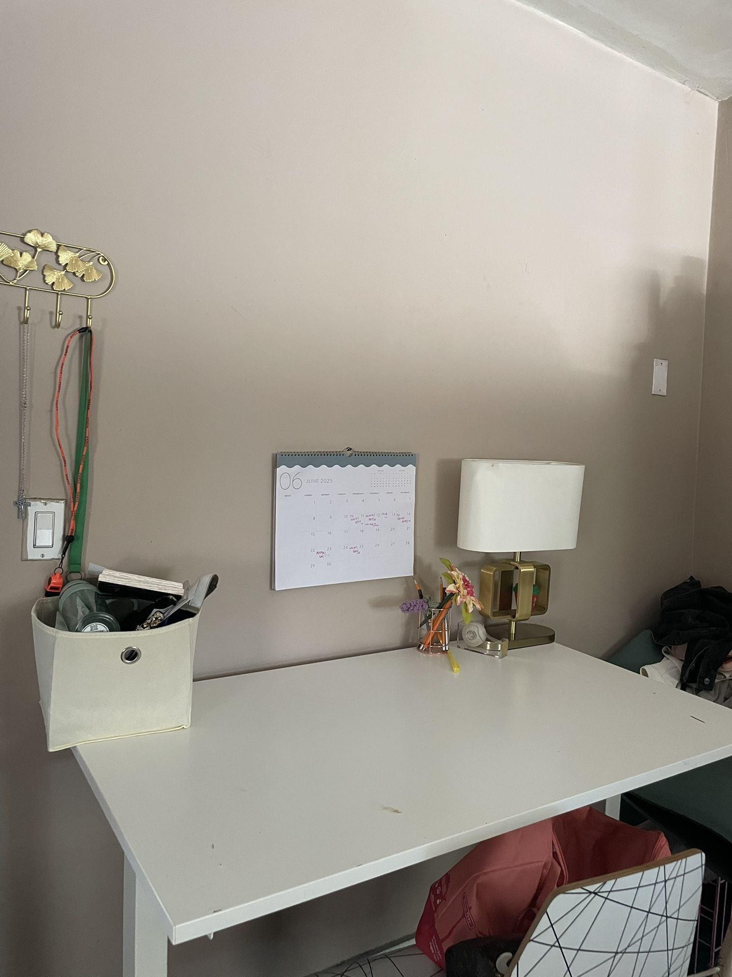 Adjustable White Desk
