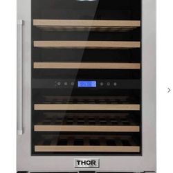 Thor Kitchen 24” Indoor/outdoor Stainless Steel Dual Zone Wine Cooler 46 Bottle 