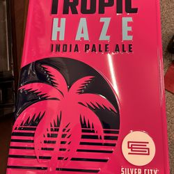 Tropic Haze Silver City Brewery Tin Beer Sign