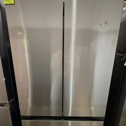 Samsung Bespoke 30 cu. ft. Standard Depth 3-Door French Door Smart Refrigerator.