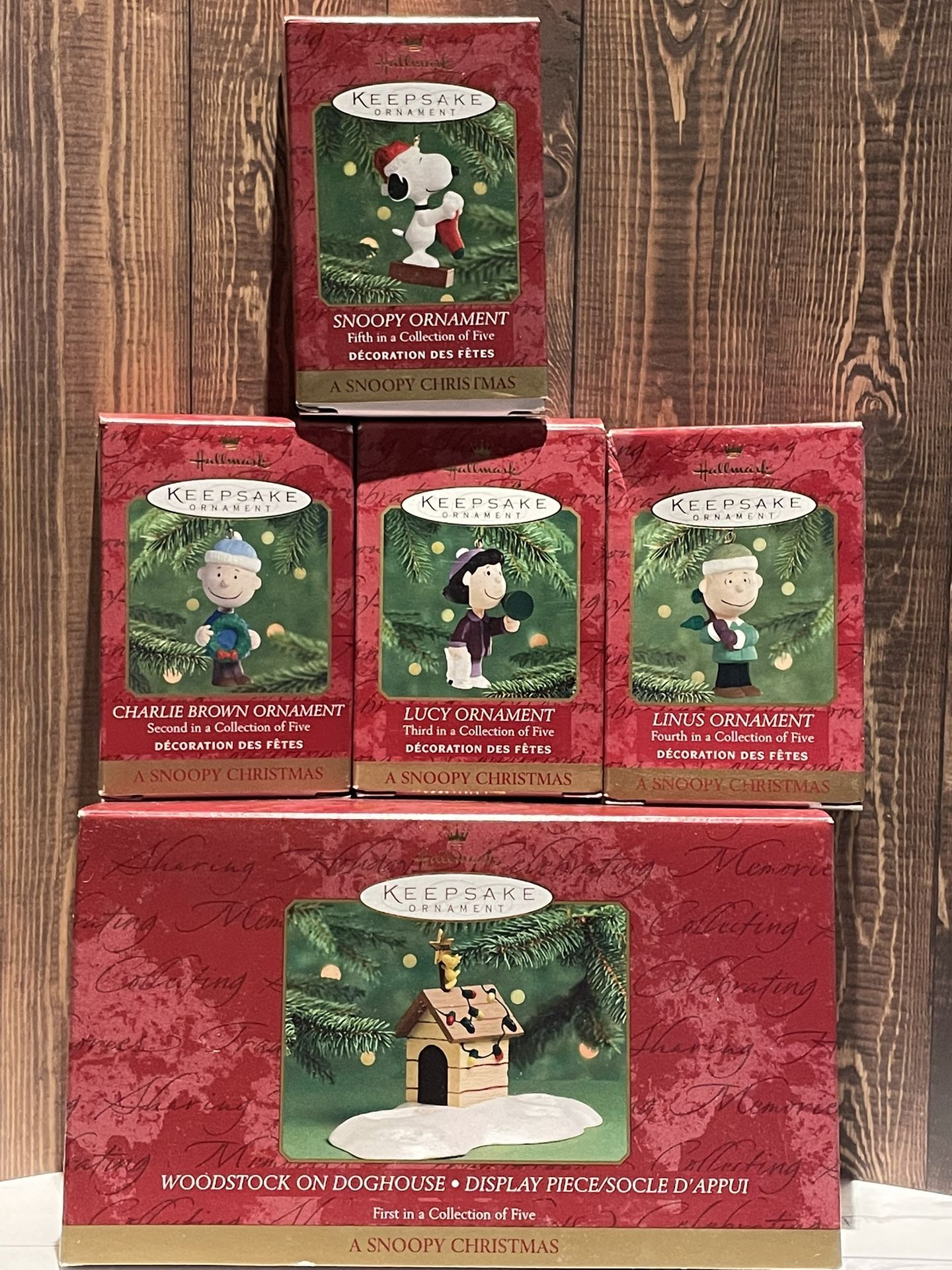 Hallmark Keepsake A SNOOPY CHRISTMAS Complete Set