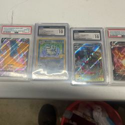 Lot Of Four Graded Pokémon Cards