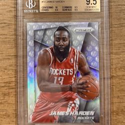 2014-15 Panini Prizm JAMES HARDEN #13 SP Variations Prizm BGS 9.5 GEM + Rockets
