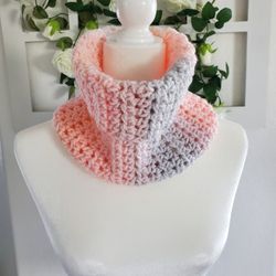 Neck warmer, scarf, fashionable, Crochet, handmade, cowl.  