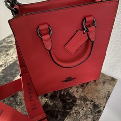 Men’s Red Coach Bag 