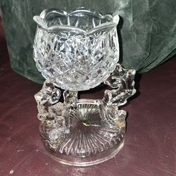 24% Lead Crystal Votive Candle Holder &  Stand