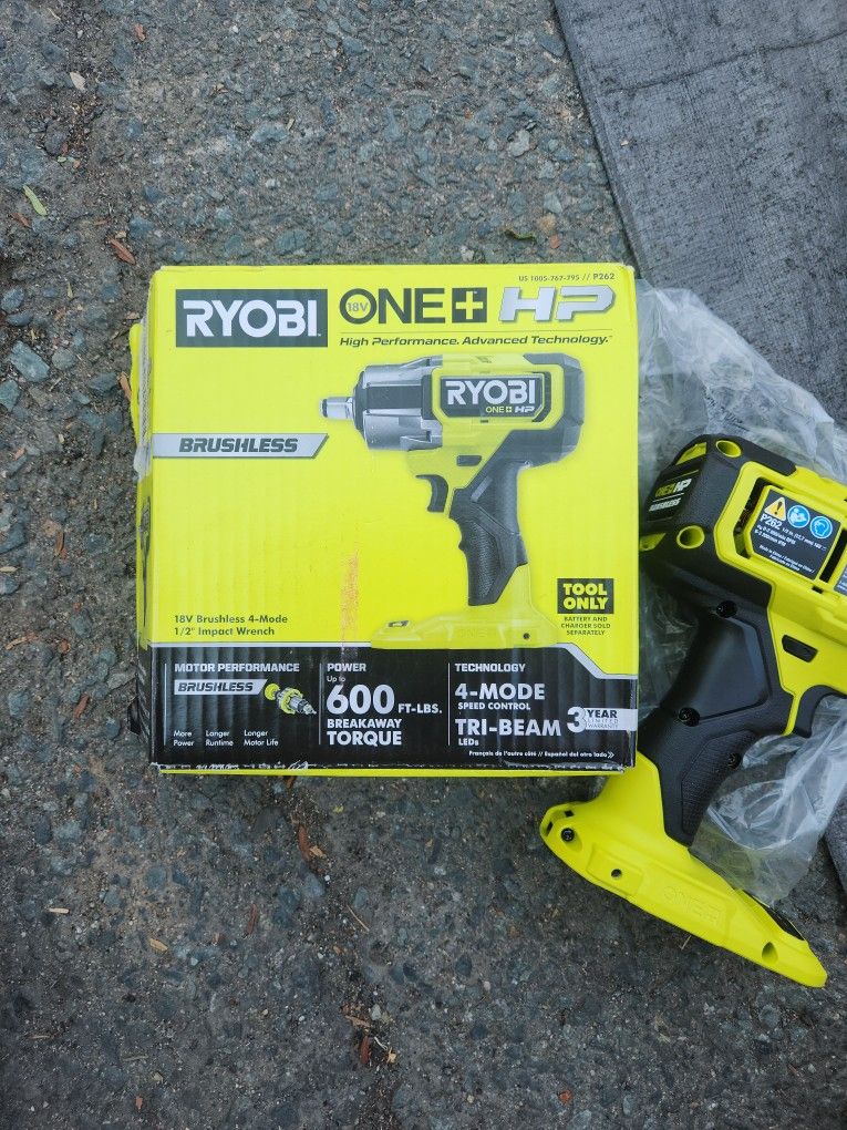 Ryobi 18v Brushless 1/2" Impact Wrench