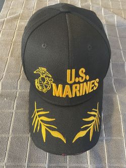 Brand New Embroidered Black US Marines Cap