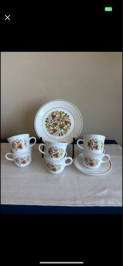 Vintage Corelle Expressions Indian Summer cup set