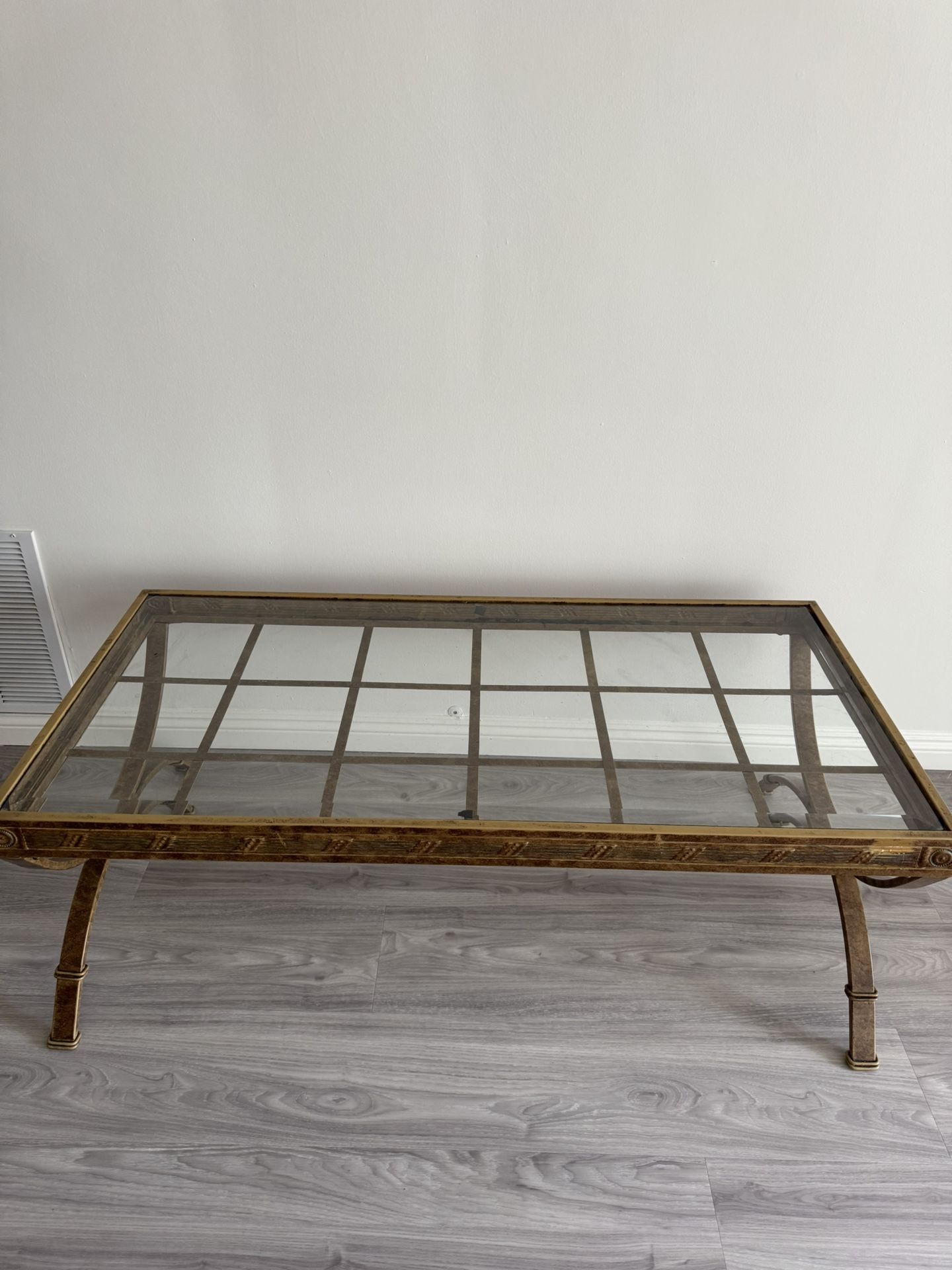Glass Table With Handmade Design