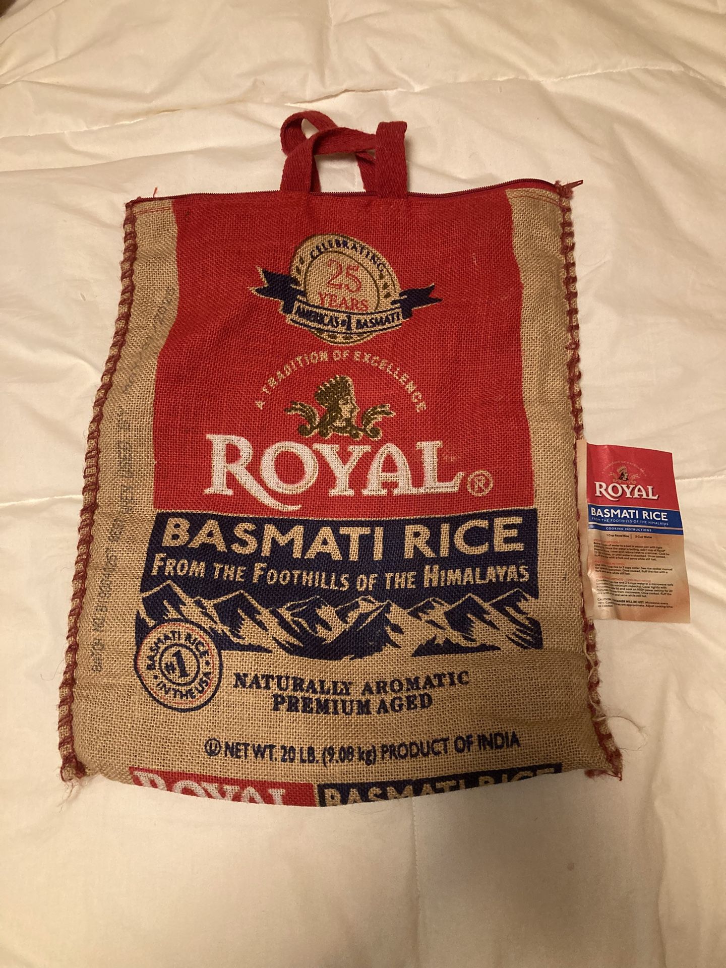 ROYAL Basmati Rice Burlap Bag
