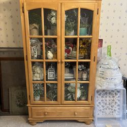 Wood/Glass Storage-Display Cabinet