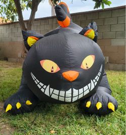 Halloween Animated Inflatable Black Cat Decoration