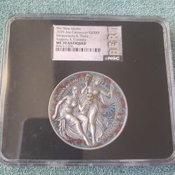 2oz silver The Nine Muses Graded collectible 