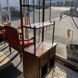 Wood & Iron Baker/Wine Rack