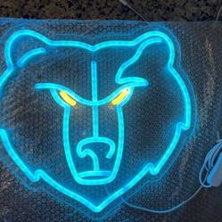 Memphis Grizzlies 12" LED Neon Sign Light NEW Bar Man Cave Ja Morant