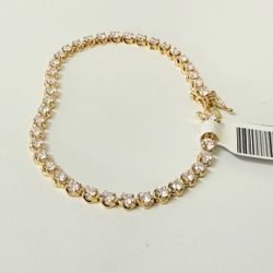 14K Gold and CZs Tennis Bracelet