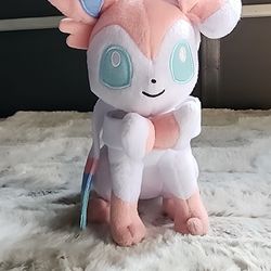Pokémon 8" Sylveon Plush - Officially Licensed - Eevee Evolution Figure - Authentic Soft Stuffed 