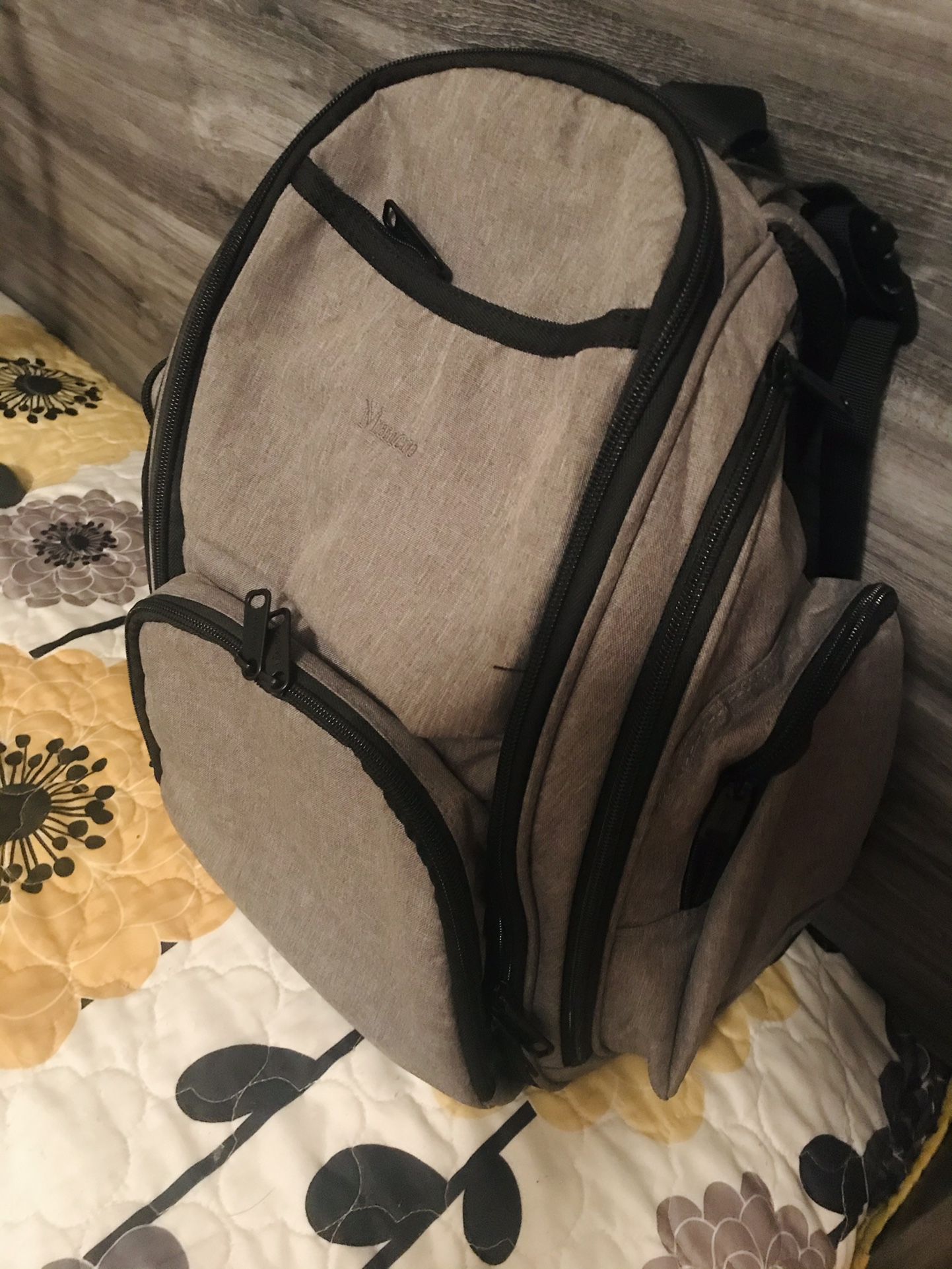 Mancro Austere grey,  multifunction diaper bag. Only Used For 3months In Prefect Connection.