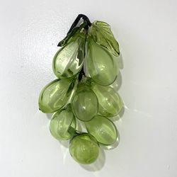 Vintage Glass Green Grapes