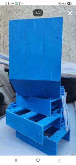 Blue Plastic wood cutting blocks