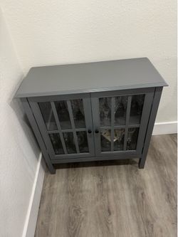 Gray Glass Cabinet