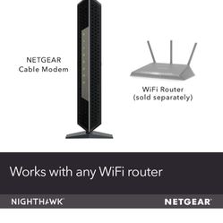 NETGEAR Nighthawk Cable Modem CM1200 - Compatible with all Cable Providers including Xfinity by Comcast, Spectrum, Cox | For Cable Plans Up to 2 Gigab