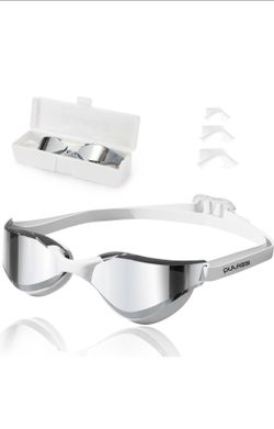 Pulassi Adult Swimming Goggles Anti-fog Pool Goggles No Leak Mirrored Swim Goggles for Men Women Teenagers Anti UV