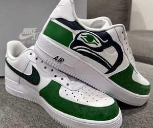 Custom Painted Nike AF1 (Seahawks)