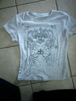 White Fleur-de-Lis Graphic T-Shirt