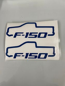 F-150 Blue Truck Cutout 2pcs Vinyl Sticker