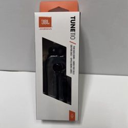 JBL TUNE 110 Harman In-Ear Wired Headphones with One-Button Remote -  Black New  earphones Wired headphones cords earbuds with BOX - T 110 JBL